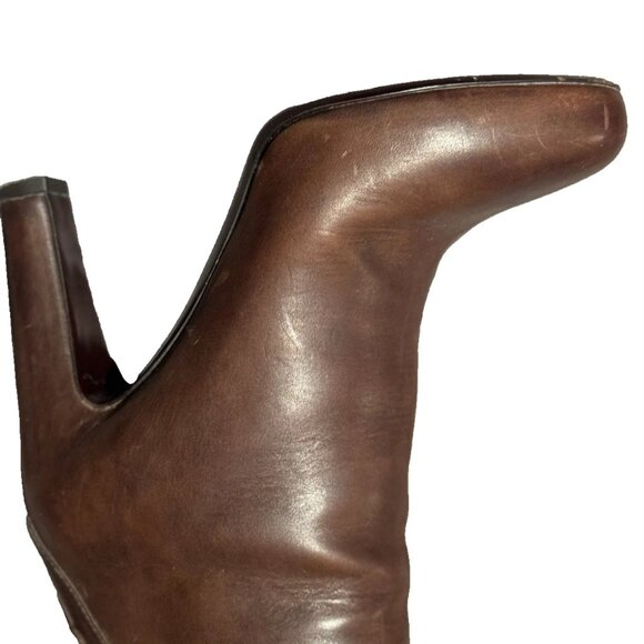 Vince Brown Leather Booties Boots Size 9.5 - Picture 4 of 10